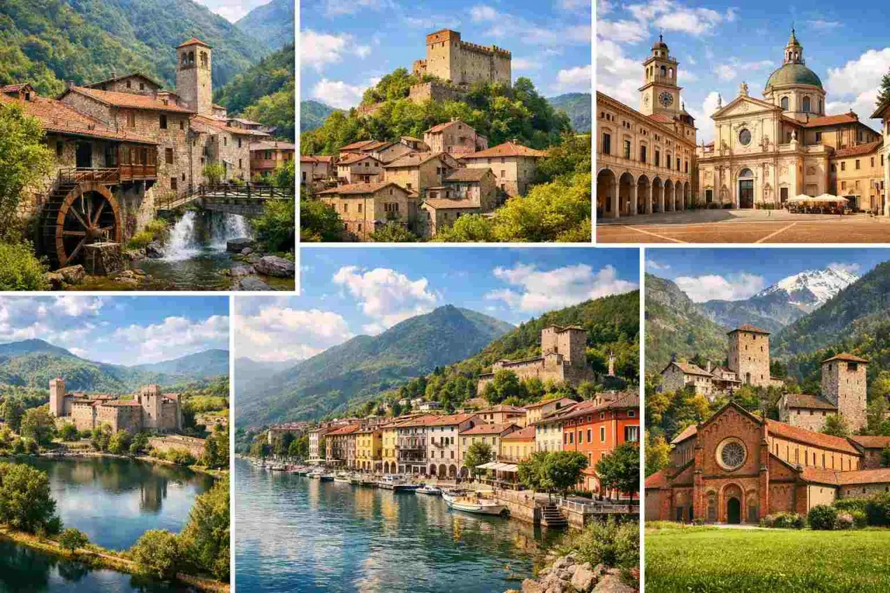 Borghi pi&ugrave; belli d'Italia Lombardia collage